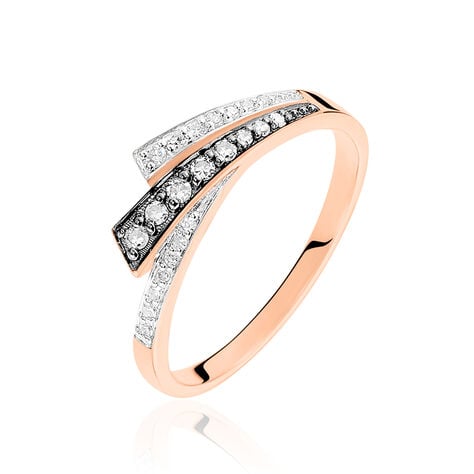 Bague Maelys Or Rose Diamant - Bagues avec pierre Femme | Histoire d&rsquo;Or