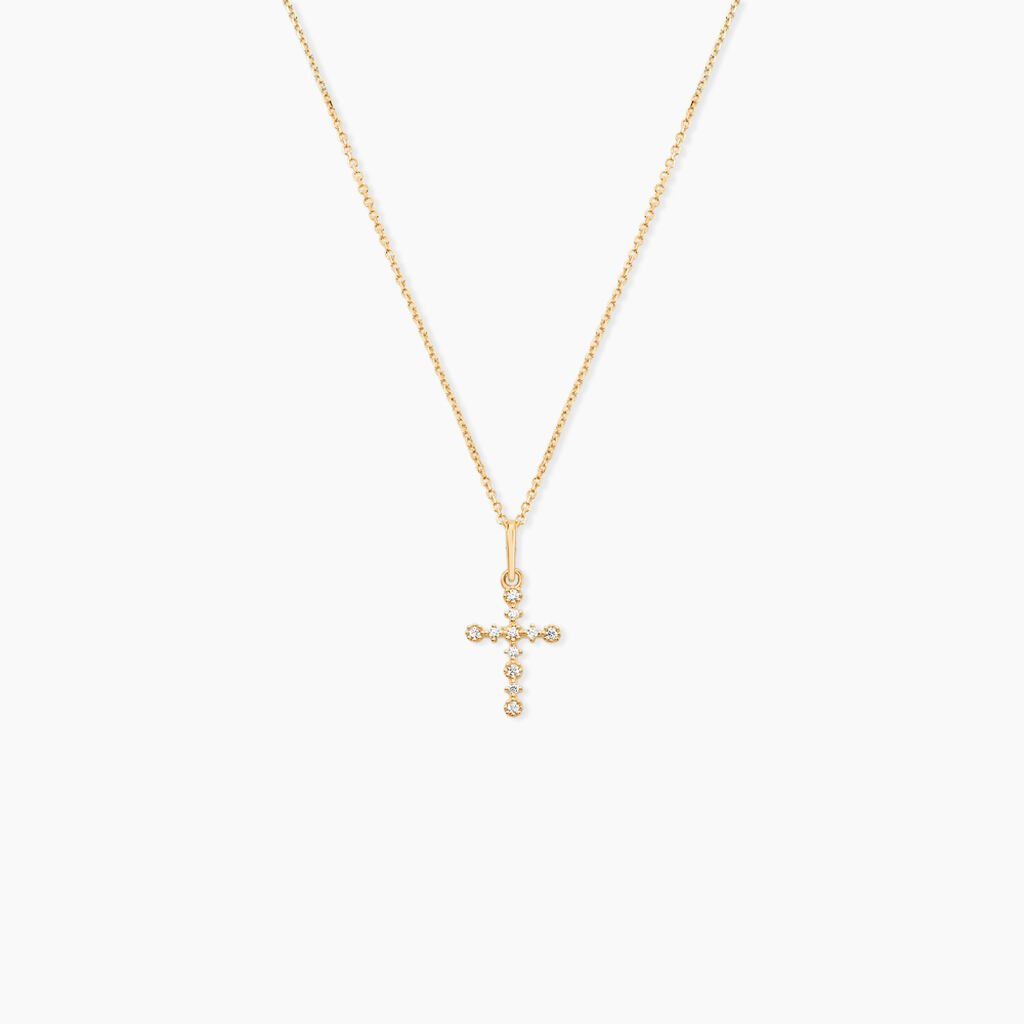Pendentif Or Jaune Lucinien Oxyde De Zirconium - Pendentifs Famille | Histoire d’Or