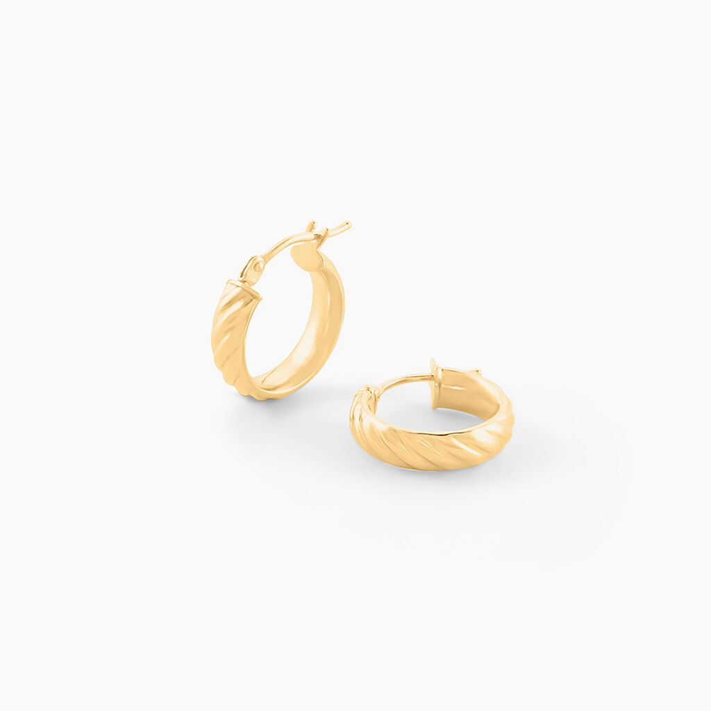 Créoles Mara Or Jaune - Boucles d'oreilles créoles Femme | Histoire d’Or
