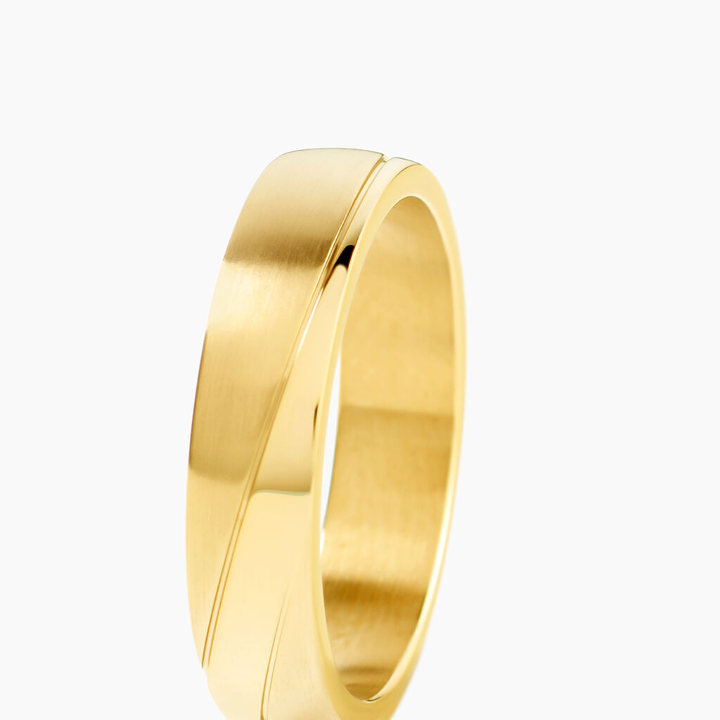Bague Phebus Him Acier Dore - Bagues fantaisie Homme | Histoire d&rsquo;Or