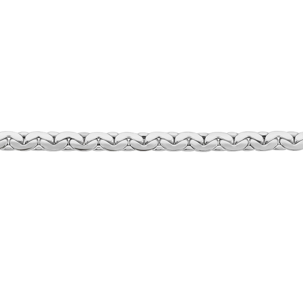 Bracelet Ivy Maille Haricot Or Blanc - Bracelets cha&icirc;ne Femme | Histoire d&rsquo;Or
