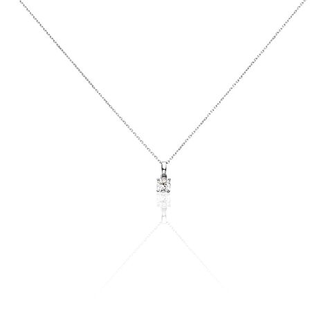Pendentif Solitaire Aphrodite Or Blanc Diamant - Pendentifs Femme | Histoire d’Or