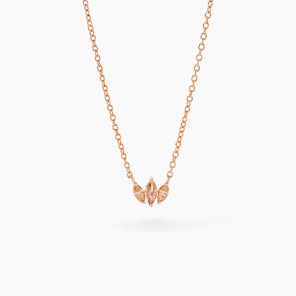 Collier Duchesse Argent Rose Oxyde De Zirconium - Colliers fantaisie Femme | Histoire d&rsquo;Or