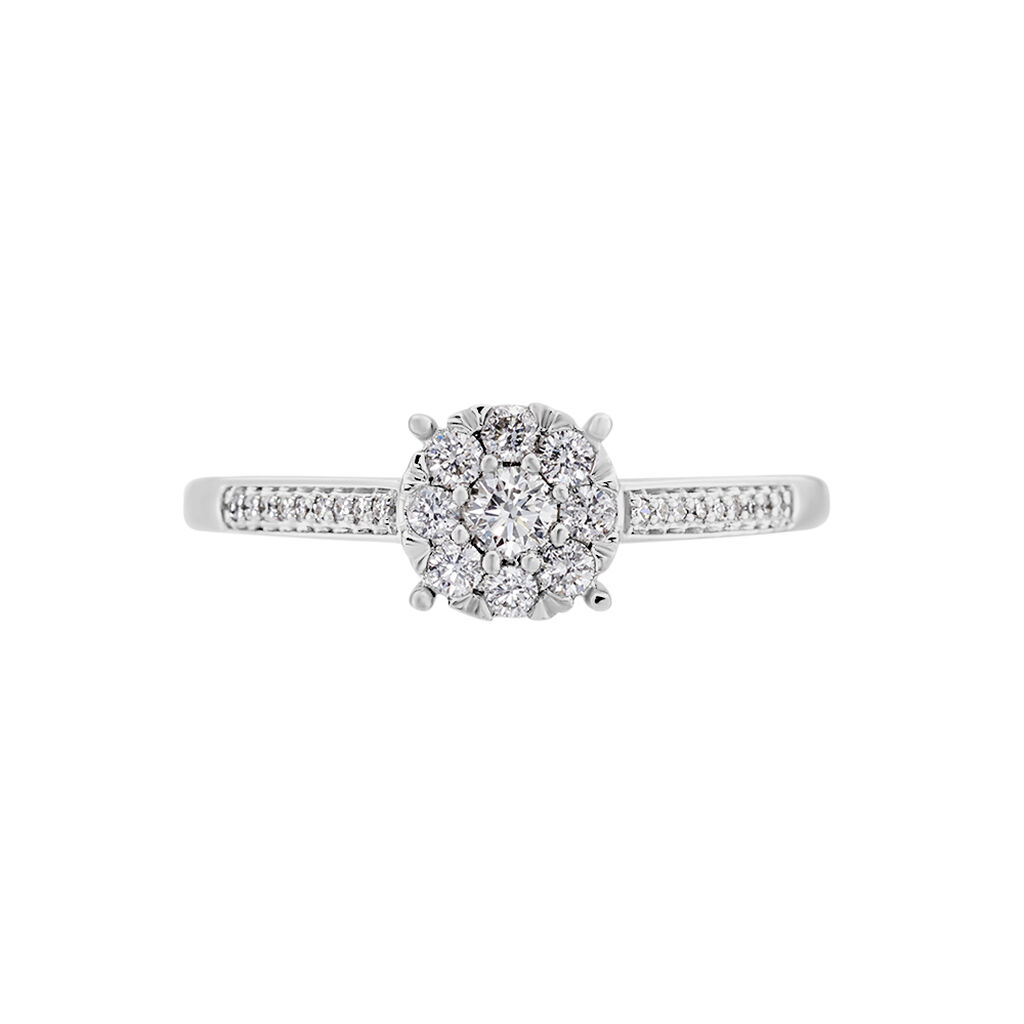 Bague Cilka Or Blanc Diamant - Bagues avec pierre Femme | Histoire d’Or
