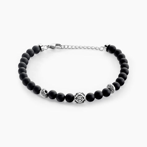 Bracelet Labhras Acier Blanc Agate - Bracelets Homme | Histoire d’Or