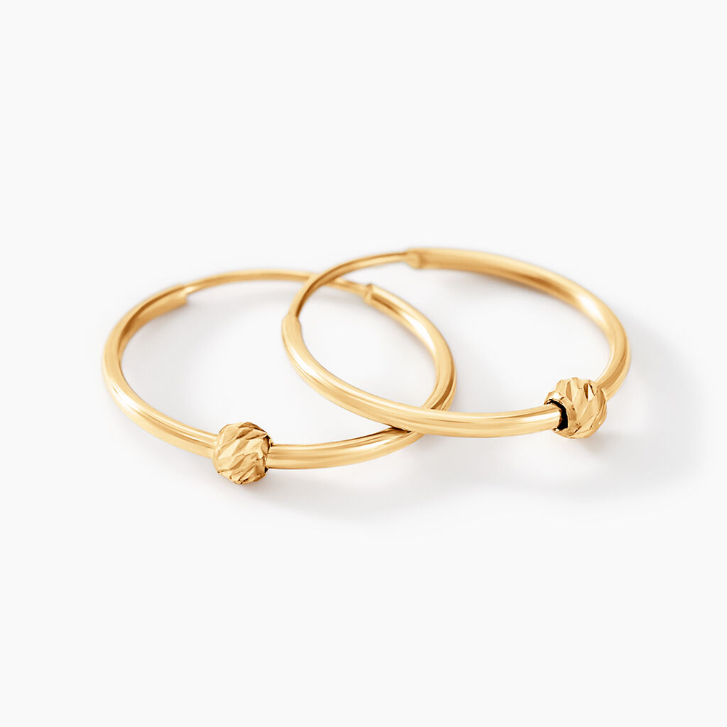 Cr&eacute;oles Aurelya Or Jaune - Boucles d'oreilles cr&eacute;oles Femme | Histoire d&rsquo;Or