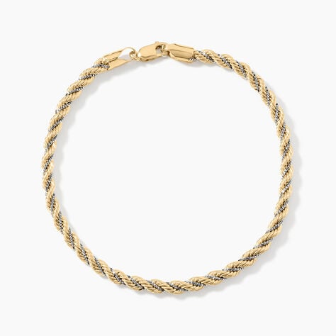 Bracelet Jerryenne Corde Et Venitienne Or Bicolore - Bracelets chaîne Femme | Histoire d’Or