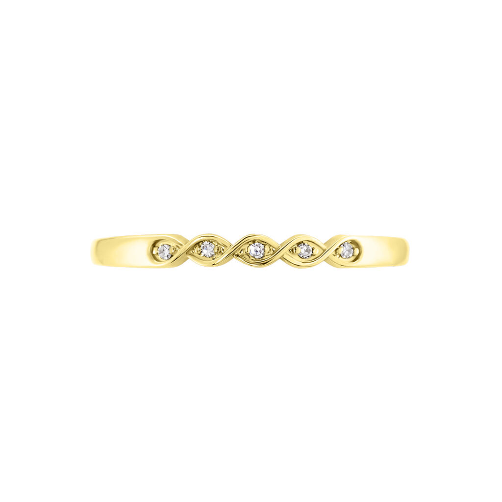 Bague Or Jaune Terance Diamants - Bagues avec pierre Femme | Histoire d’Or