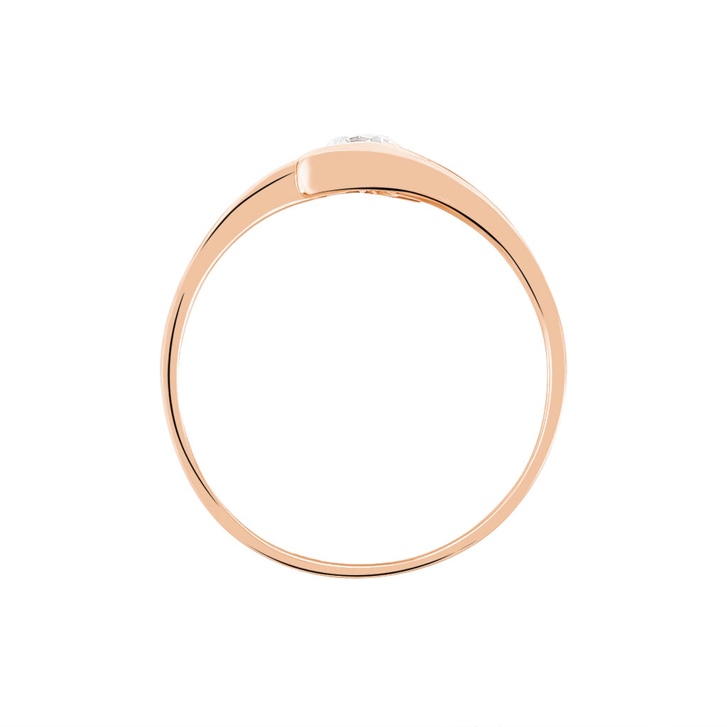 Bague Solitaire Camilia Or Rose Oxyde De Zirconium - Bagues solitaires Femme | Histoire d’Or