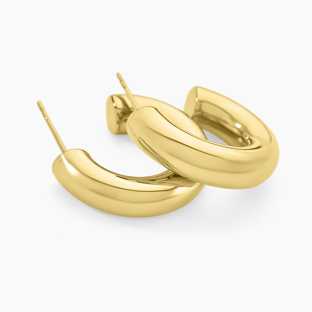 Créoles Cassis Acier Jaune - Boucles d'oreilles créoles Femme | Histoire d’Or