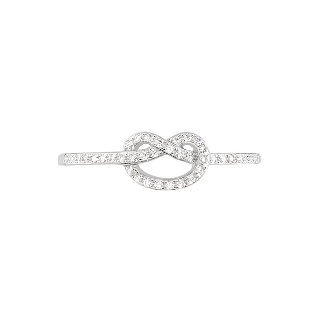 Bague Anfel Or Blanc Oxyde De Zirconium - Bagues avec pierre Femme | Histoire d’Or
