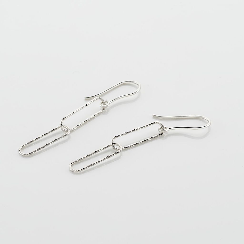 Boucles D'oreilles Pendantes Chiarina Argent Blanc - Boucles d'oreilles fantaisie Femme | Histoire d’Or