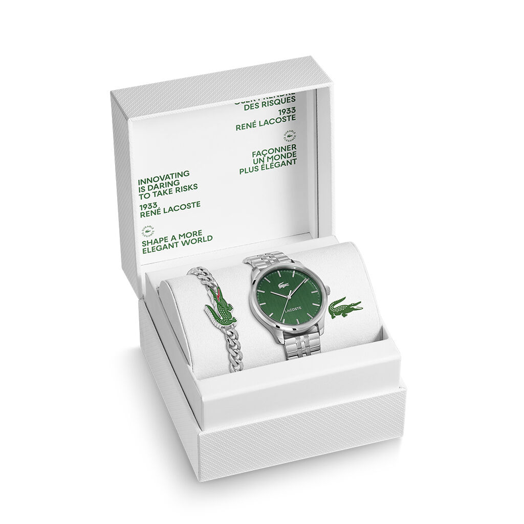 Coffret De Montre Lacoste Lisbon Vert - Montres Coffrets Homme | Histoire d&rsquo;Or