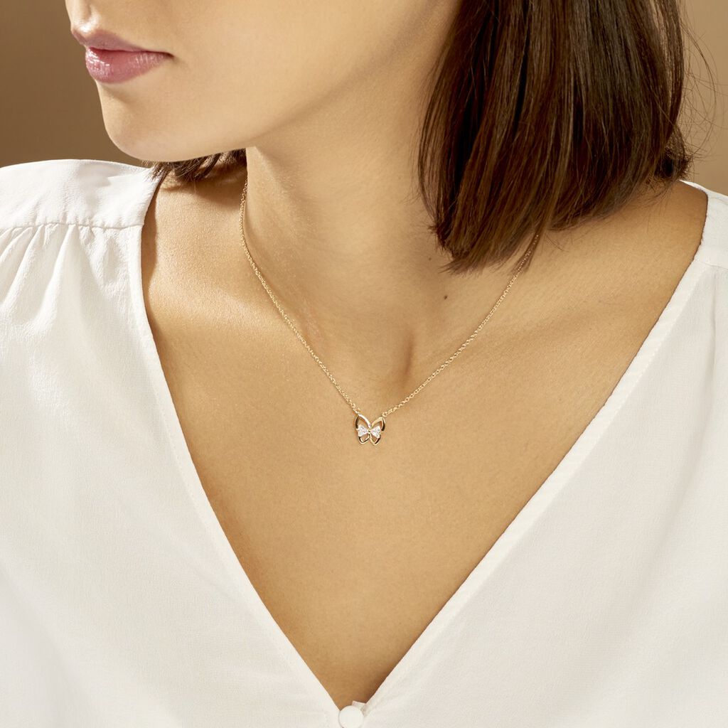 Collier Jelissa Plaqué Or Jaune Oxyde De Zirconium - Colliers fantaisie Femme | Histoire d’Or