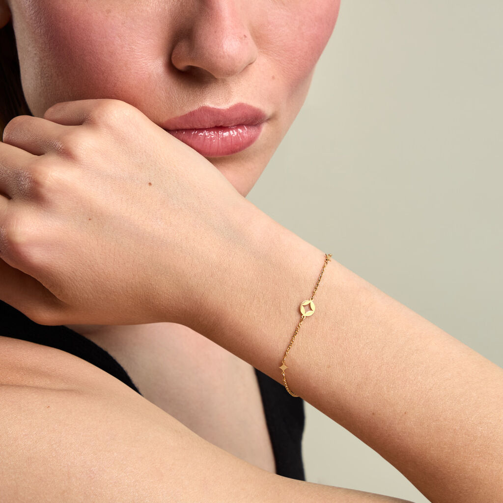 Bracelet Jo&euml;lina Argent Dor&eacute; A L'Or 750/1000 - Bijoux sans pierre Femme | Histoire d&rsquo;Or