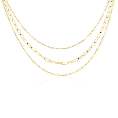 Collier Abiel Acier Doré - Colliers doubles et triples chaînes Femme | Histoire d’Or