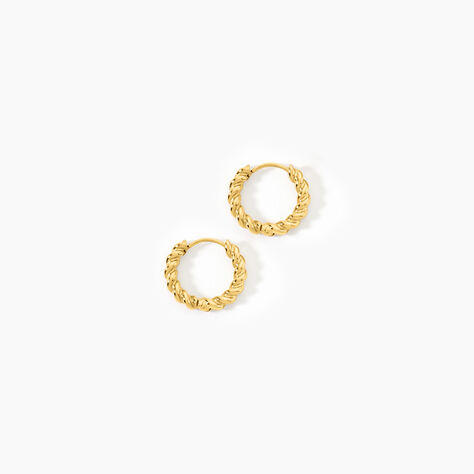 Cr&eacute;oles Ambra Acier Jaune - Boucles d'oreilles cr&eacute;oles Femme | Histoire d&rsquo;Or