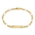 Bracelet Identit&eacute; Plaqu&eacute; Or Jaune Bixente - Gourmettes Homme | Histoire d&rsquo;Or