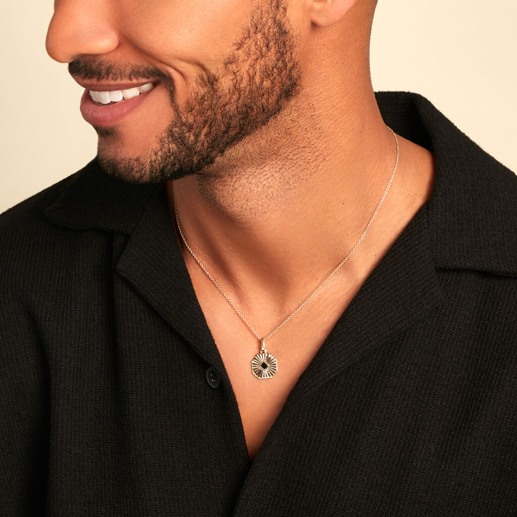 Collier Arlo Plaque Or Jaune Spinelle - Colliers Homme | Histoire d&rsquo;Or