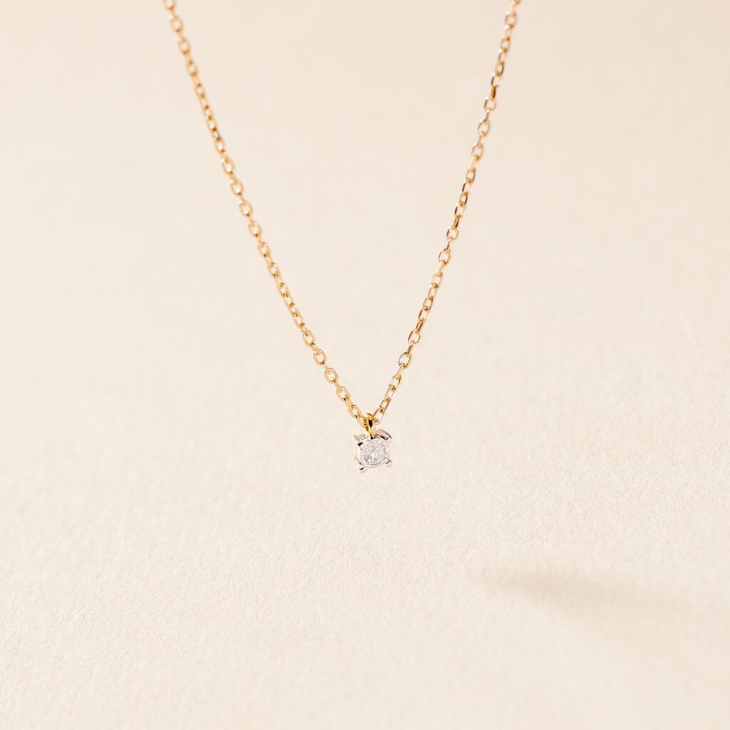 Collier Mei Or Jaune Diamant - Colliers Femme | Histoire d’Or