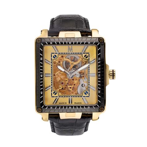 Montre Montignac Square Automatique Doré - Montres Homme | Histoire d’Or