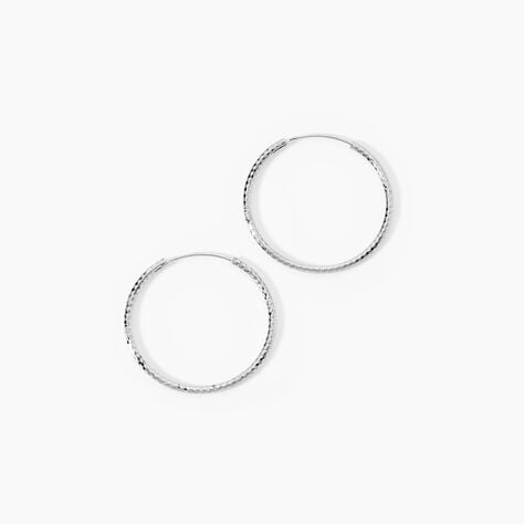 Cr&eacute;oles Argent Blanc Agathe - Boucles d'oreilles cr&eacute;oles Femme | Histoire d&rsquo;Or