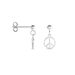 Boucles D'oreilles Pendantes Paz Argent Blanc - Boucles d'oreilles fantaisie Femme | Histoire d’Or