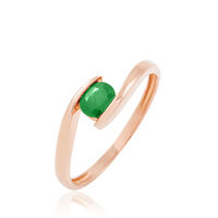 Bague Camilia Or Rose Emeraude