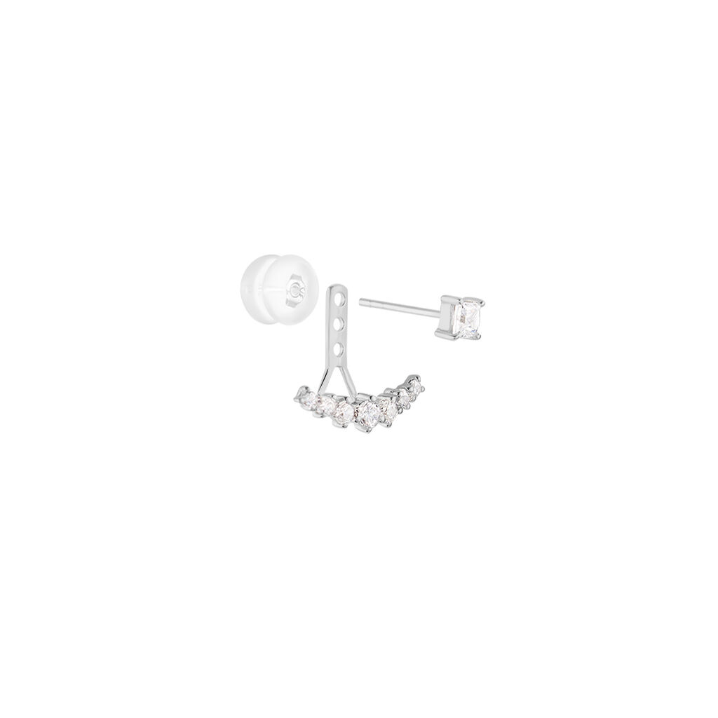 Bijoux D'oreilles Kyoto Or Blanc Oxyde De Zirconium - Ear cuffs Femme | Histoire d&rsquo;Or