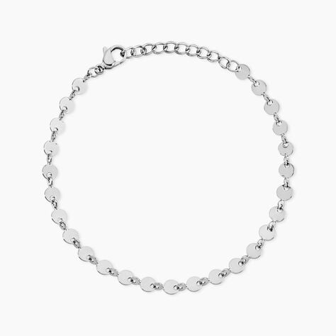 Bracelet Eva Acier Blanc - Bracelets Medailles Femme | Histoire d&rsquo;Or