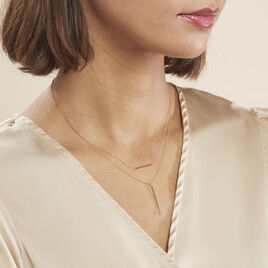 Collier Pink Or Rose - Colliers doubles et triples chaînes Femme | Histoire d’Or