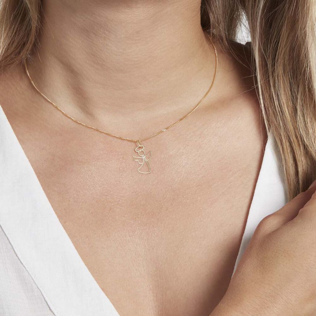 Pendentif Estrellita Ange Aureole Or Jaune - Pendentifs Famille | Histoire d’Or