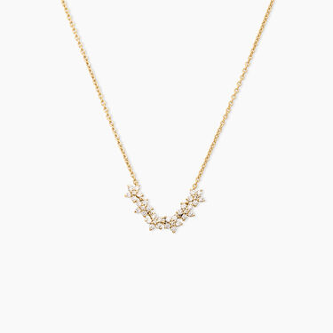 Collier Bedros Argent Dor&eacute; A L'Or 750/1000 Oxyde De Zirconium