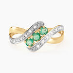 Bague Simma Or Jaune Diamant Et Emeraude - Bagues avec pierre Femme | Histoire d&rsquo;Or