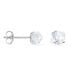 Boucles D'oreilles Puces Bridie Argent Blanc Pierre De Synthese - Boucles d'oreilles fantaisie Femme | Histoire d’Or