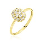 Bague Or Jaune Catharine Oxyde De Zirconium - Bagues avec pierre Femme | Histoire d&rsquo;Or