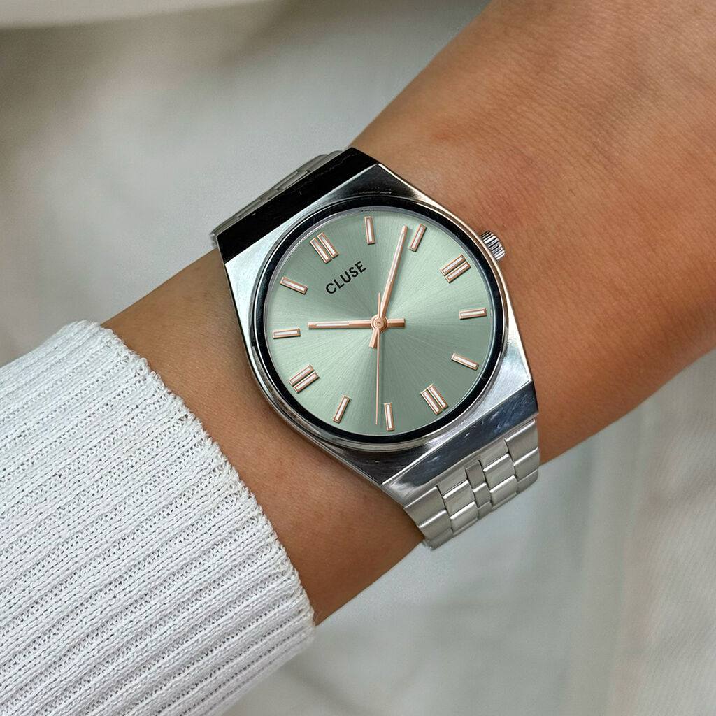 Montre Cluse Retro 70's Vert - Montres Femme | Histoire d’Or