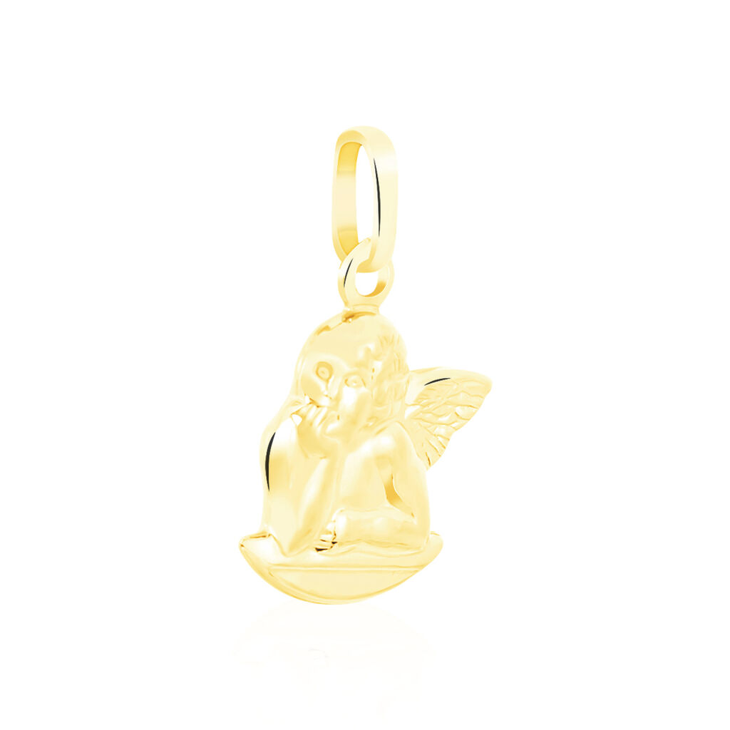 Pendentif Ange Endormi Or Jaune - Pendentifs Baptême Famille | Histoire d’Or
