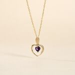 Pendentif Or Jaune Gurvan Amethyste - Pendentifs Femme | Histoire d&rsquo;Or