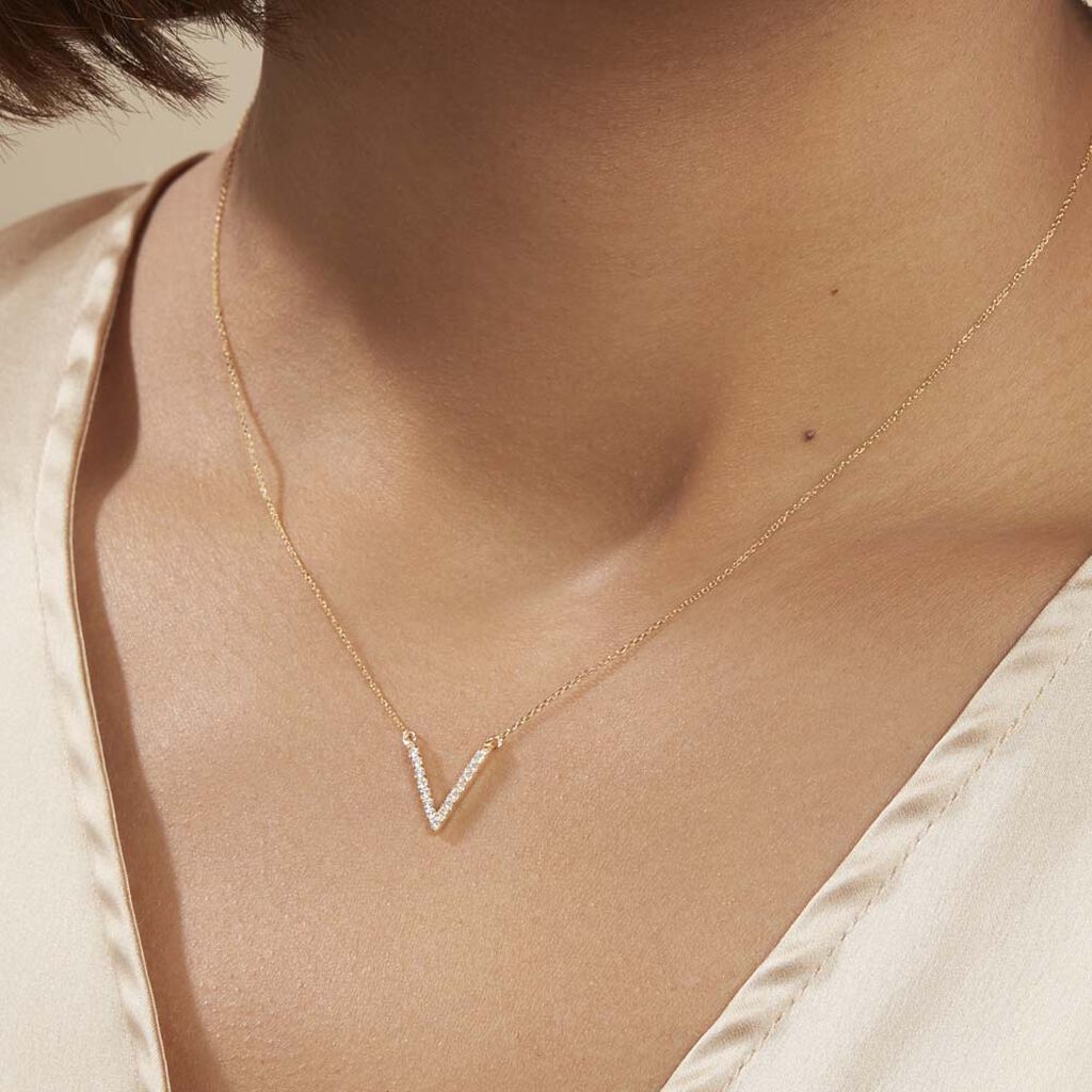 Collier Celene Or Jaune Oxyde De Zirconium - Colliers Femme | Histoire d’Or