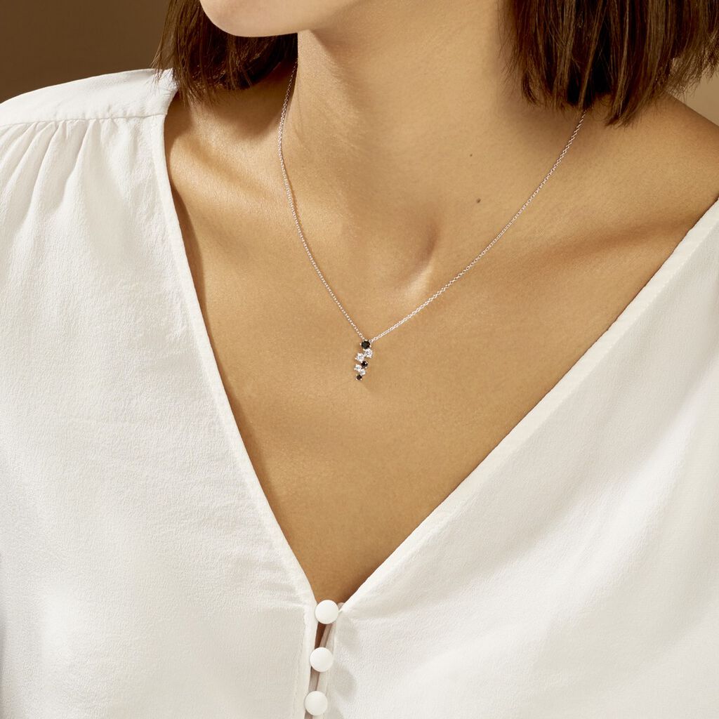 Collier Gaya Argent Blanc Oxyde De Zirconium - Colliers fantaisie Femme | Histoire d’Or