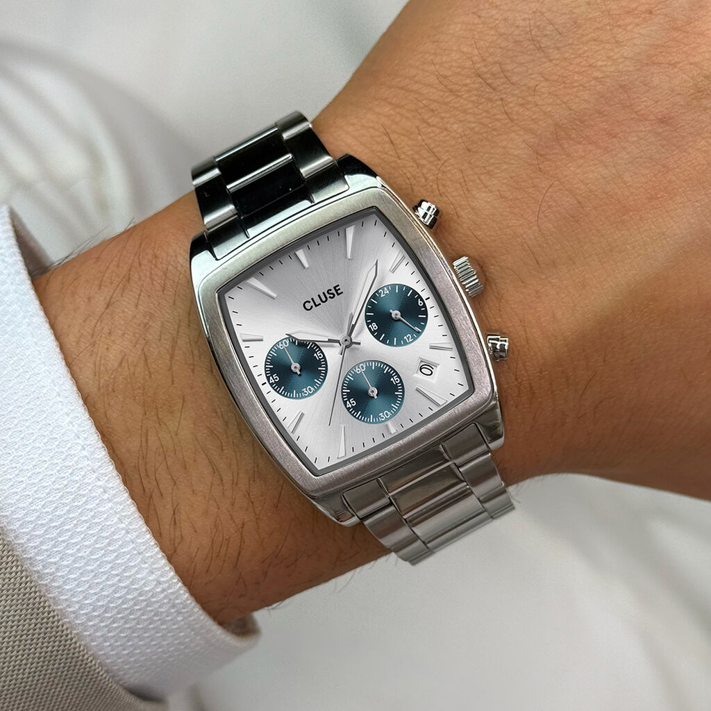 Montre Cluse Quartaut Chrono Argenté - Montres Homme | Histoire d’Or