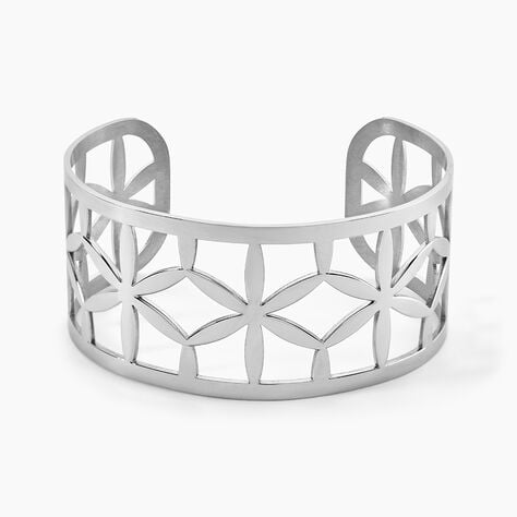 Bracelet Jonc Milda Acier Blanc - Bracelets joncs Femme | Histoire d&rsquo;Or