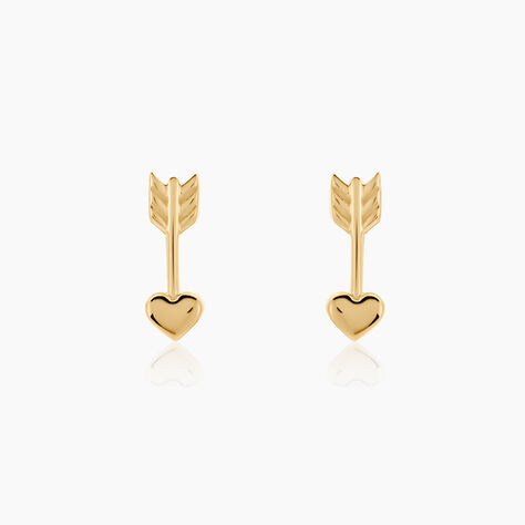 Boucles D'oreilles Puces Hannie Plaqué Or Jaune - Boucles d'oreilles fantaisie Femme | Histoire d’Or
