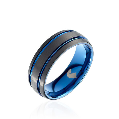 Bague Acier Bleu - Bagues fantaisie Homme | Histoire d’Or