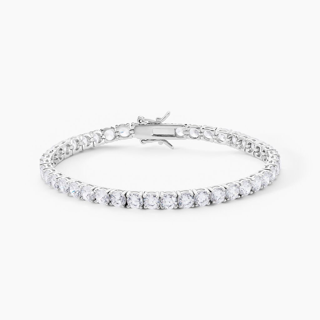 Bracelet Tennis Argent Blanc Oxyde De Zirconium - Bracelets Femme | Histoire d&rsquo;Or