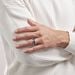Bague Acier Blanc Tdeg Oxydes De Zirconium - Bagues avec pierre Homme | Histoire d’Or