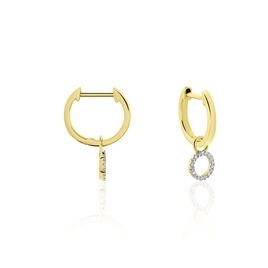 Créoles Or Jaune Gaila Diamants - Boucles d'oreilles créoles Femme | Histoire d’Or