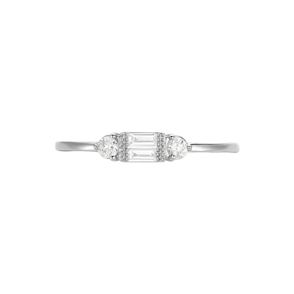 Bague Collection 1986 Or Blanc Diamant - Bagues avec pierre Femme | Histoire d’Or
