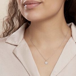 Collier Sarida Argent Blanc Oxyde De Zirconium - Bijoux Etoile Femme | Histoire d’Or
